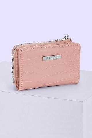 pink croco casual pu women wallet
