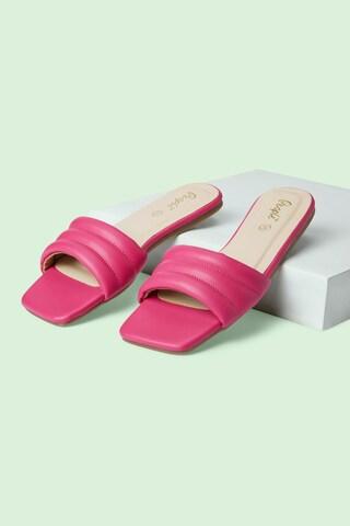 pink flat sandals