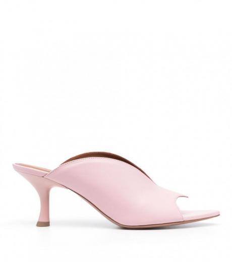 pink henri leather heel mules