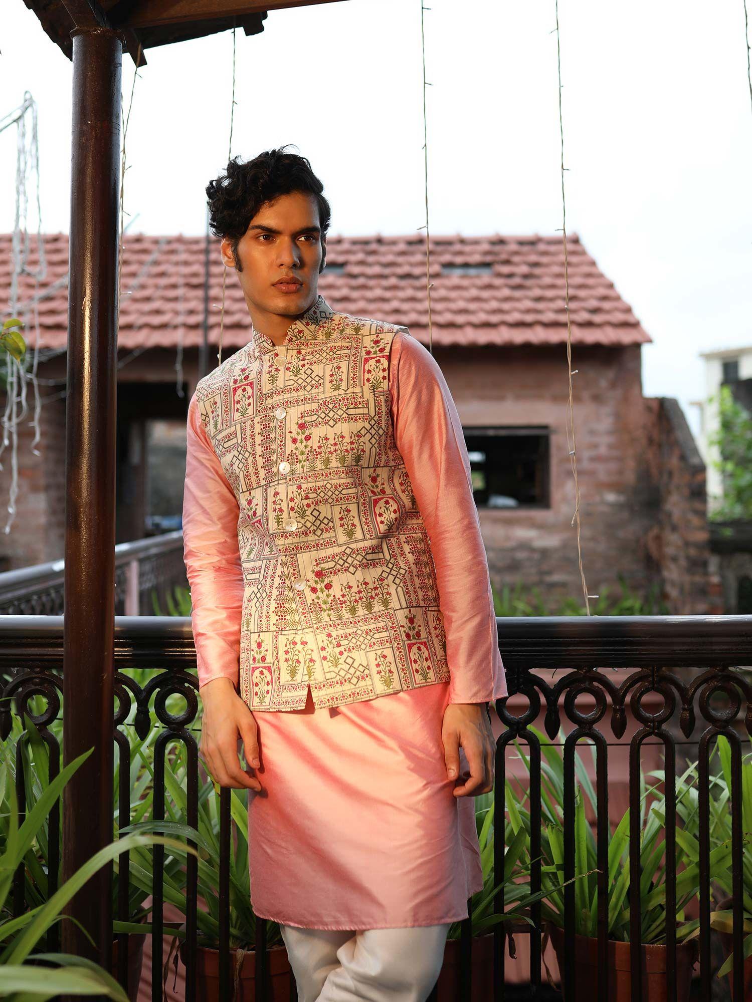 pink-kurta-with-churidar-and-jacket-(set-of-3)