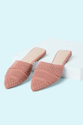 pink laser cut casual women flat shoes