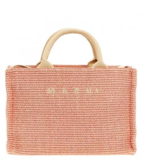 pink mini tote shopping bag