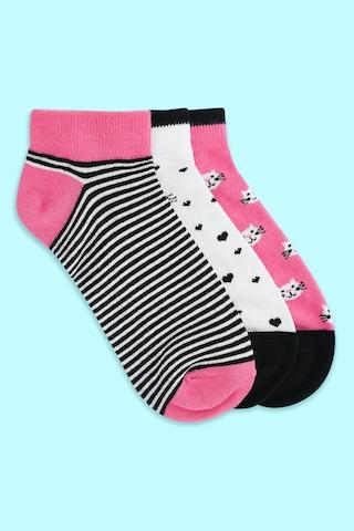 pink multi design cotton nylon spandex socks