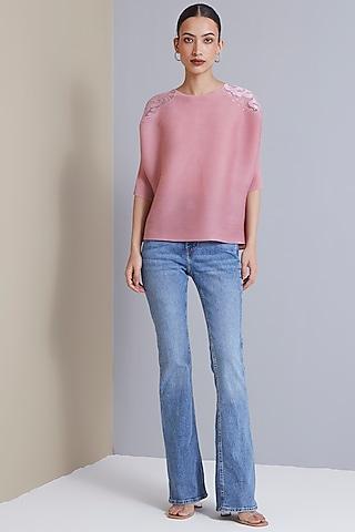 pink polyester top