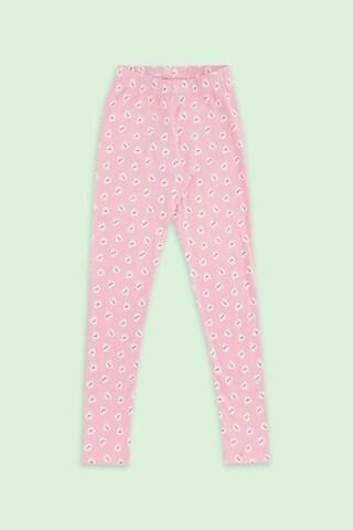 pink printed full length casual girls regular fit leggings