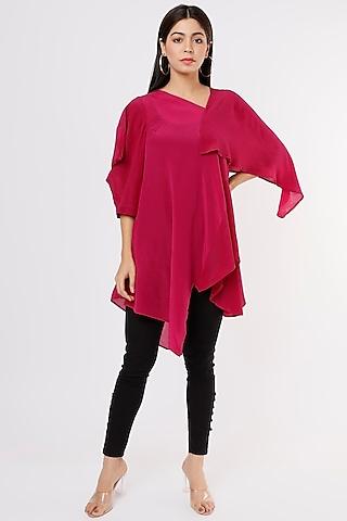 pink pure crepe top