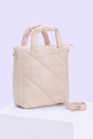 pink quilted casual faux leather women mini bag