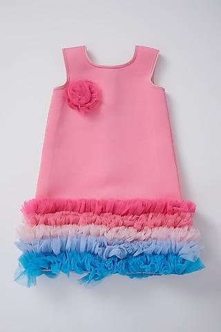 pink scuba dress for girls