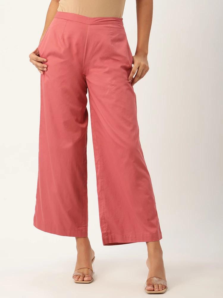pink slim fit culotte