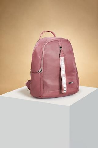 pink slogan casual nylon women backpack