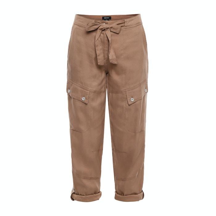 pink solid cargo trousers