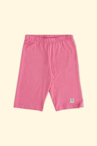 pink solid casual girls regular fit shorts