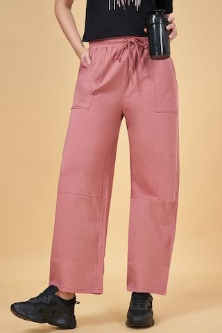 pink-solid-cotton-polyester-women-flared-fit-track-pants