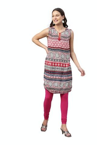 pink solid full length ethnic women slim fit churidar