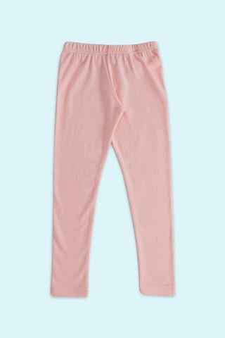 pink solid full length winter wear girls regular fit thermal bottom