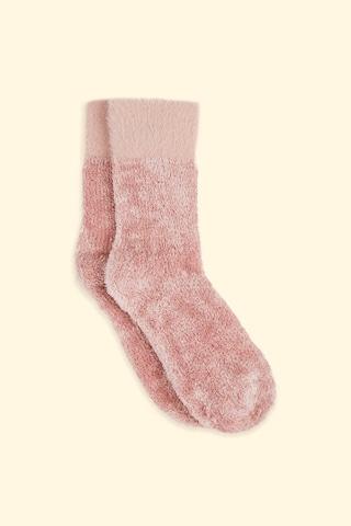 pink solid polyester spandex socks