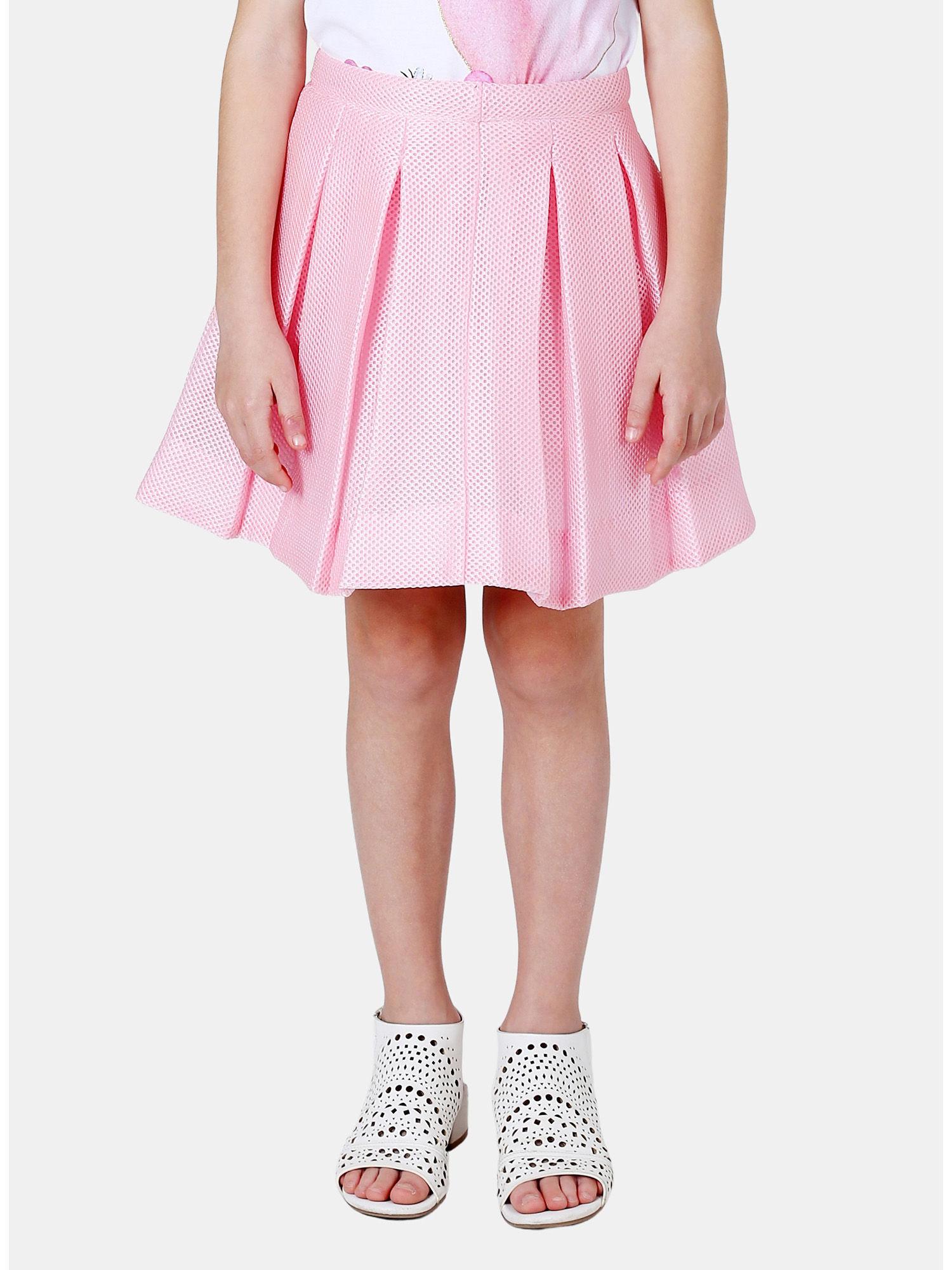 pink structure skirt