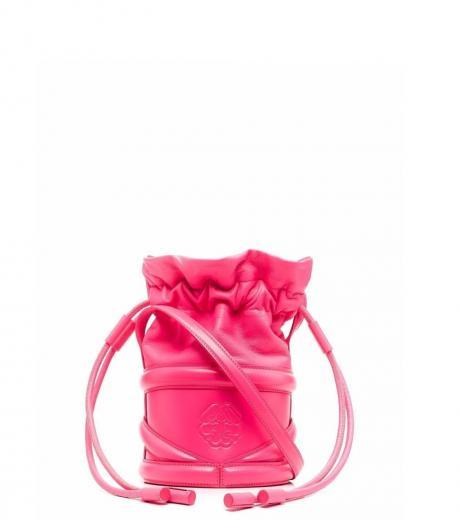 pink the curve soft mini bucket bag