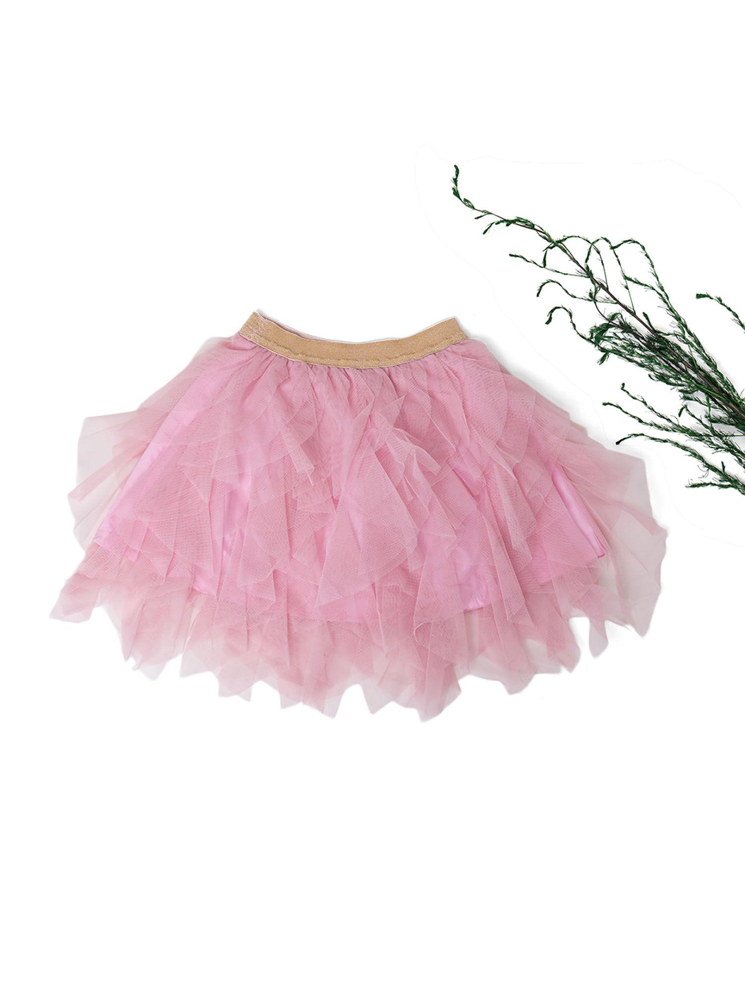 pink waterfall tutu skirt