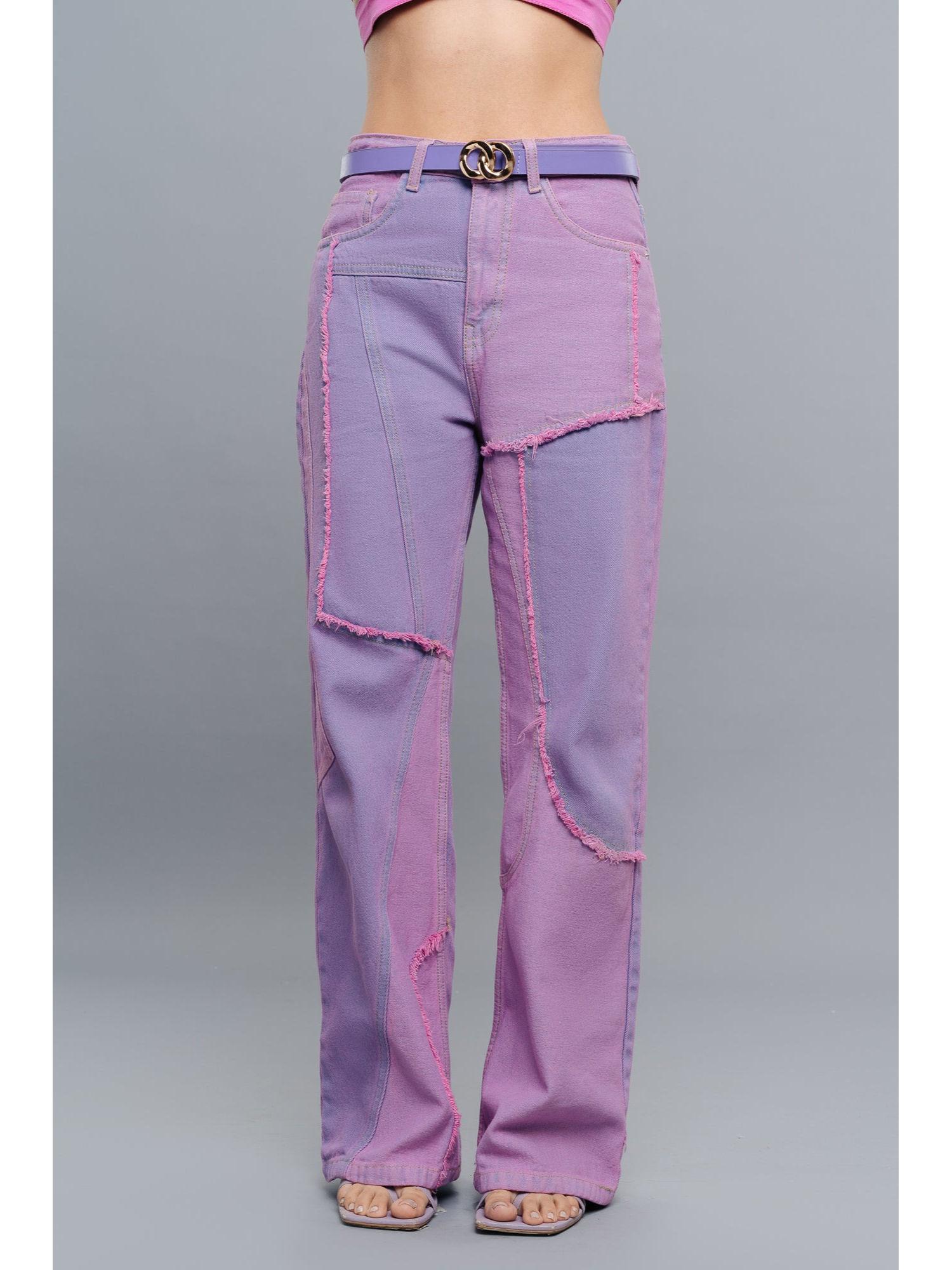 pink & purple dreams straight jeans