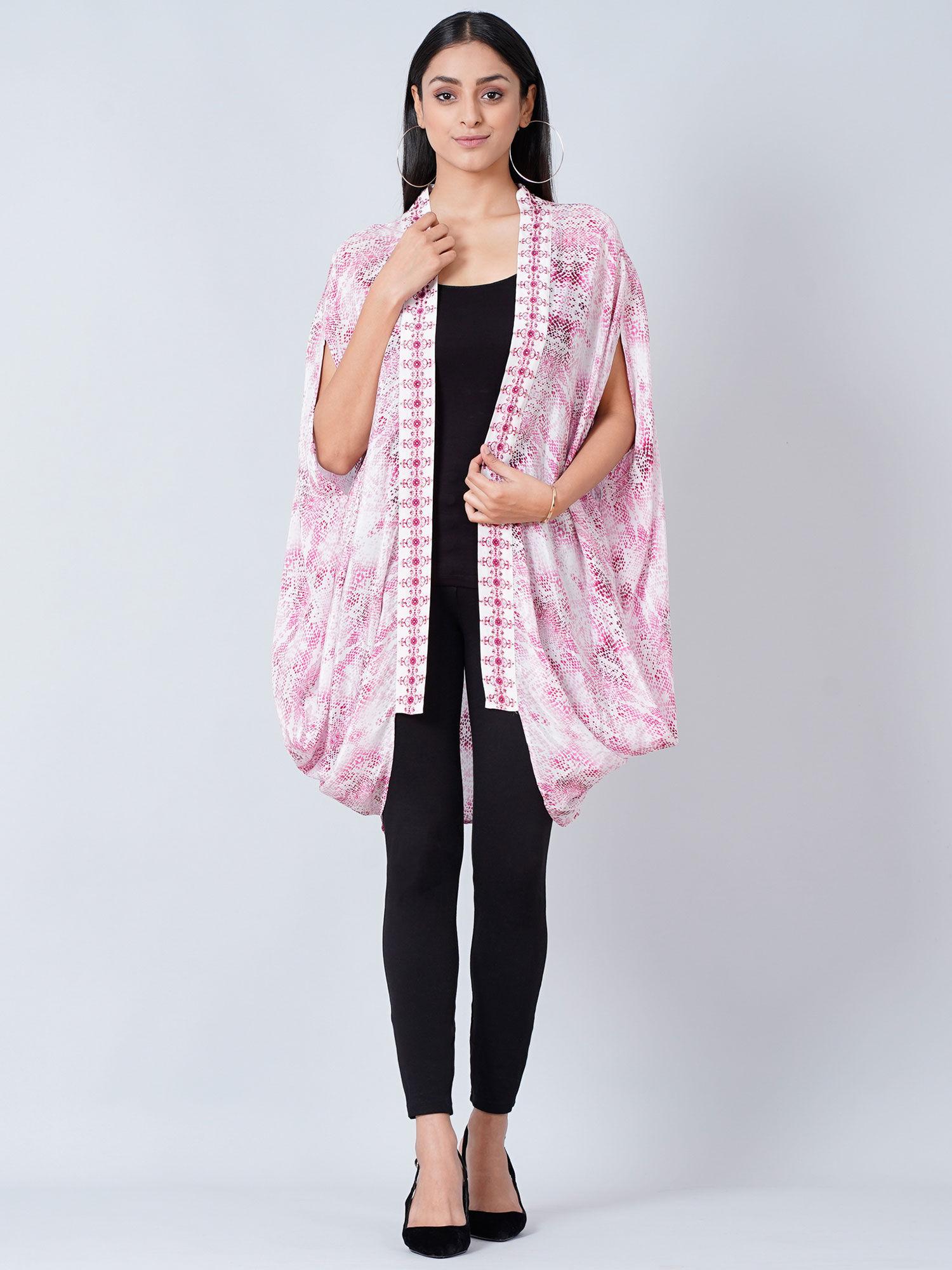 pink animal print cape