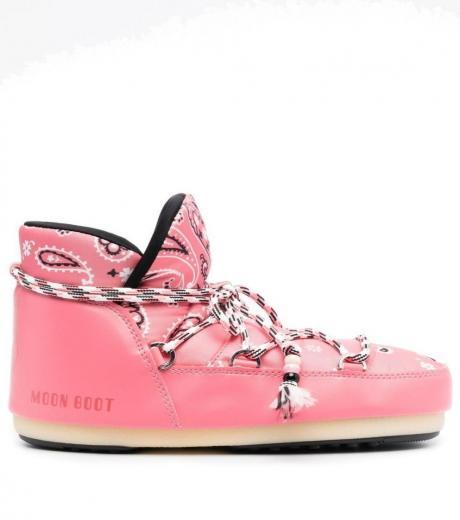 pink bandana snow boots