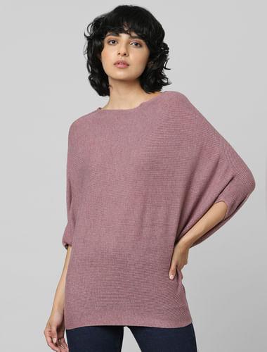 pink bat sleeves pullover