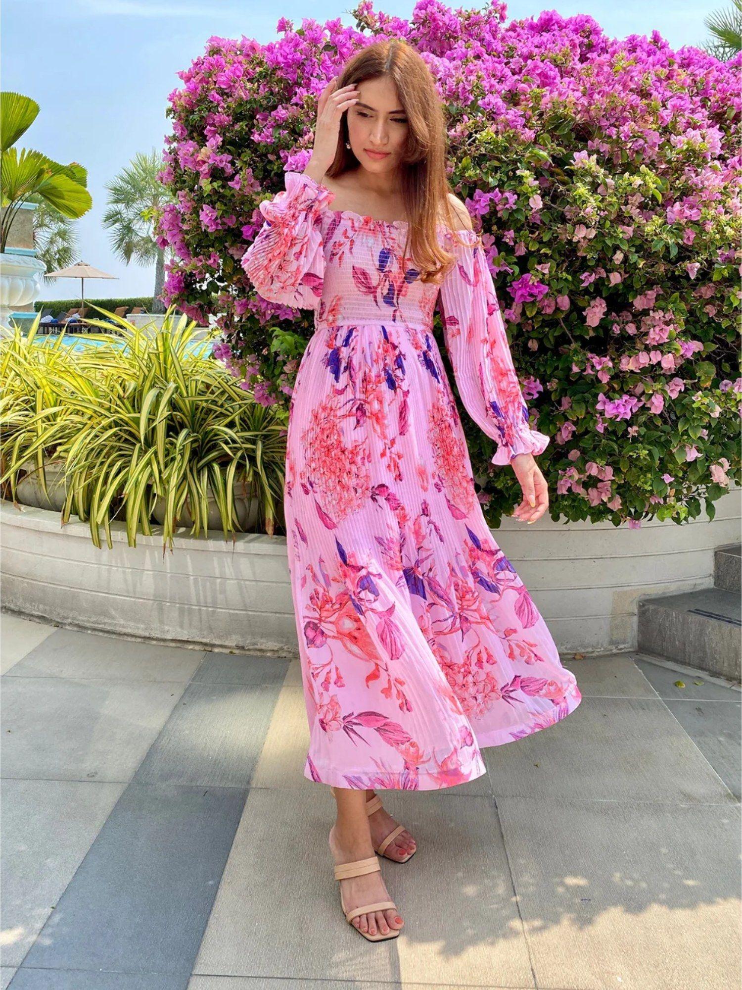 pink bella staci maxi dress