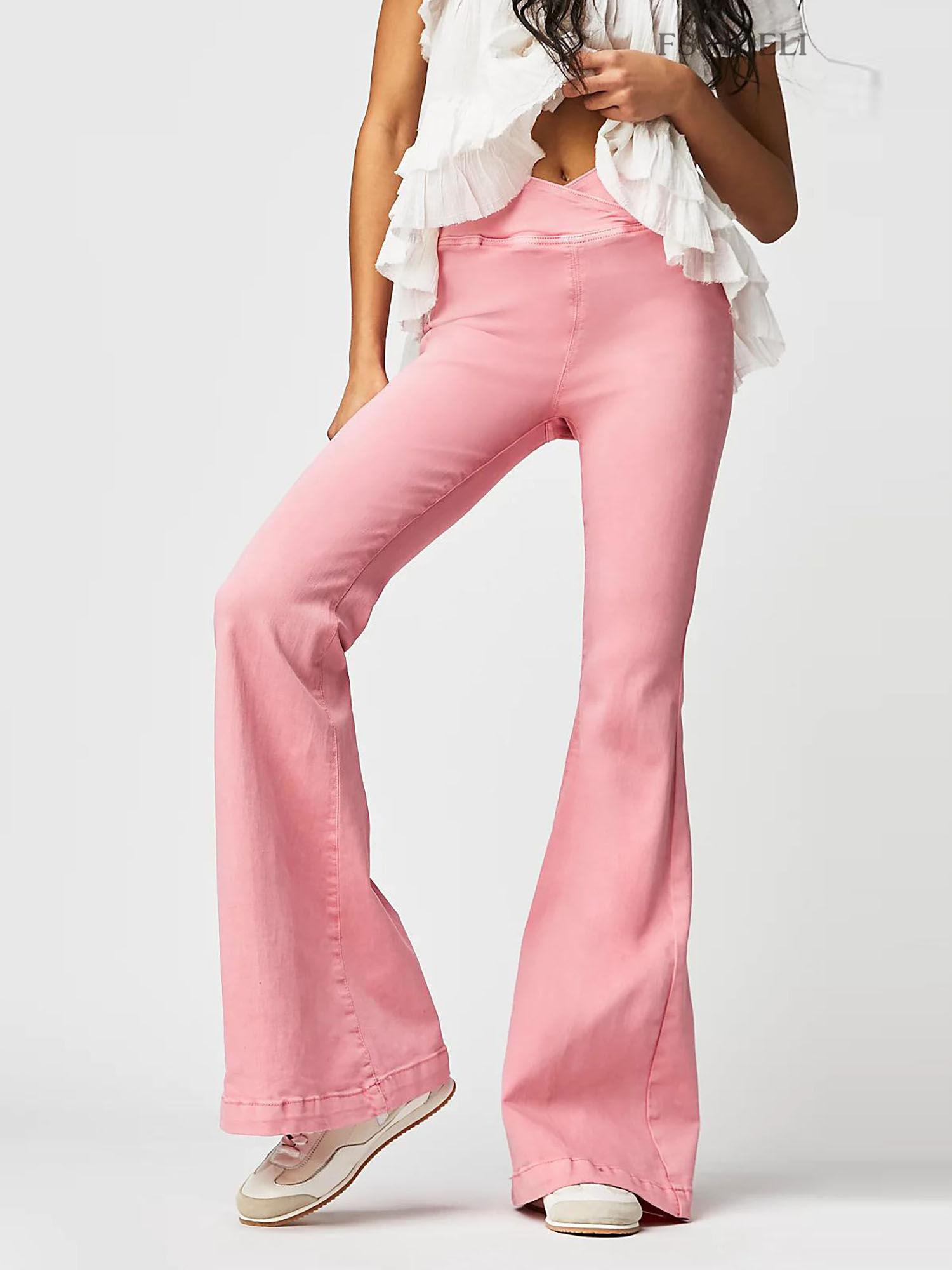 pink belle bottoms pant