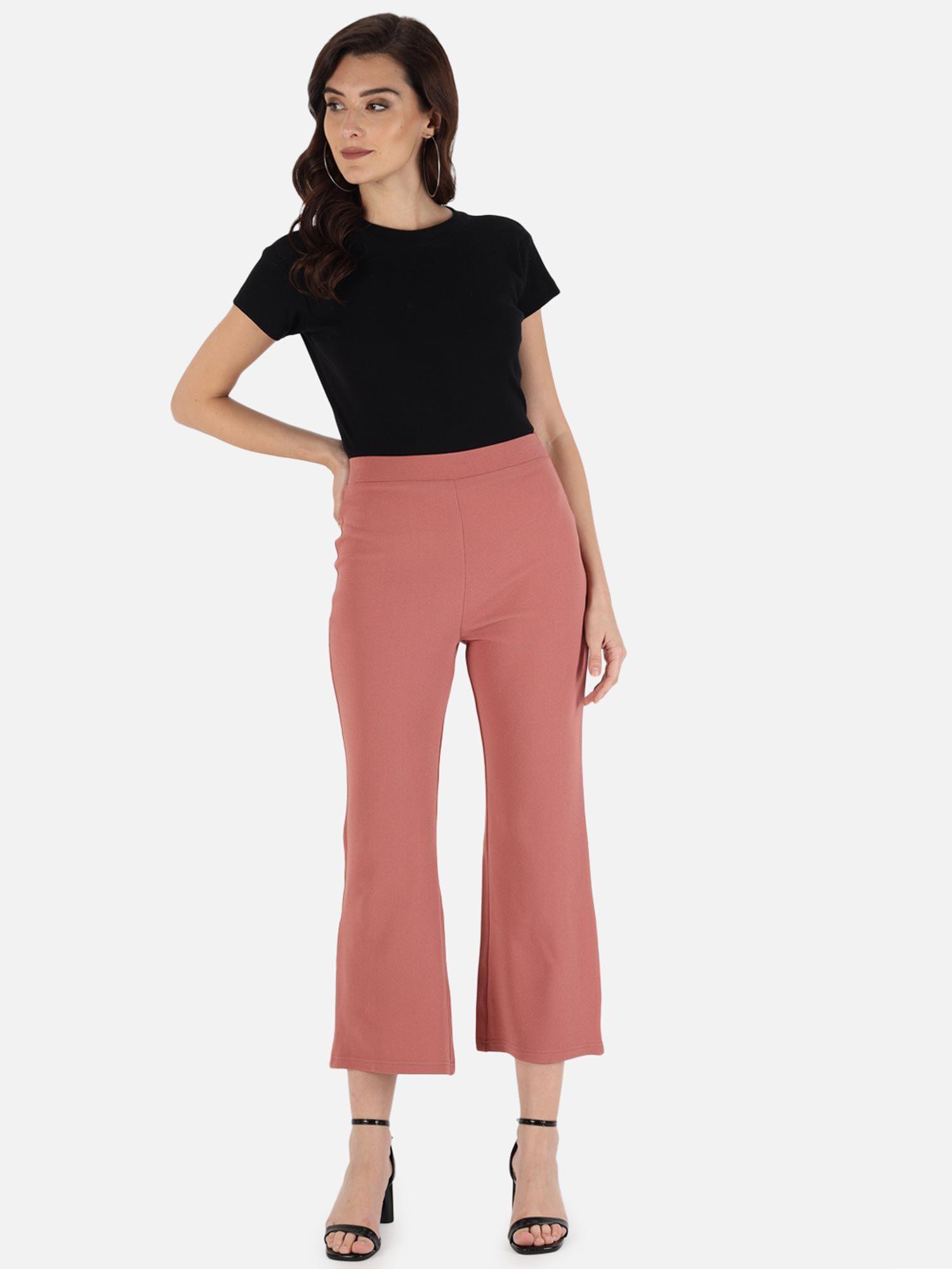 pink bootcut pants