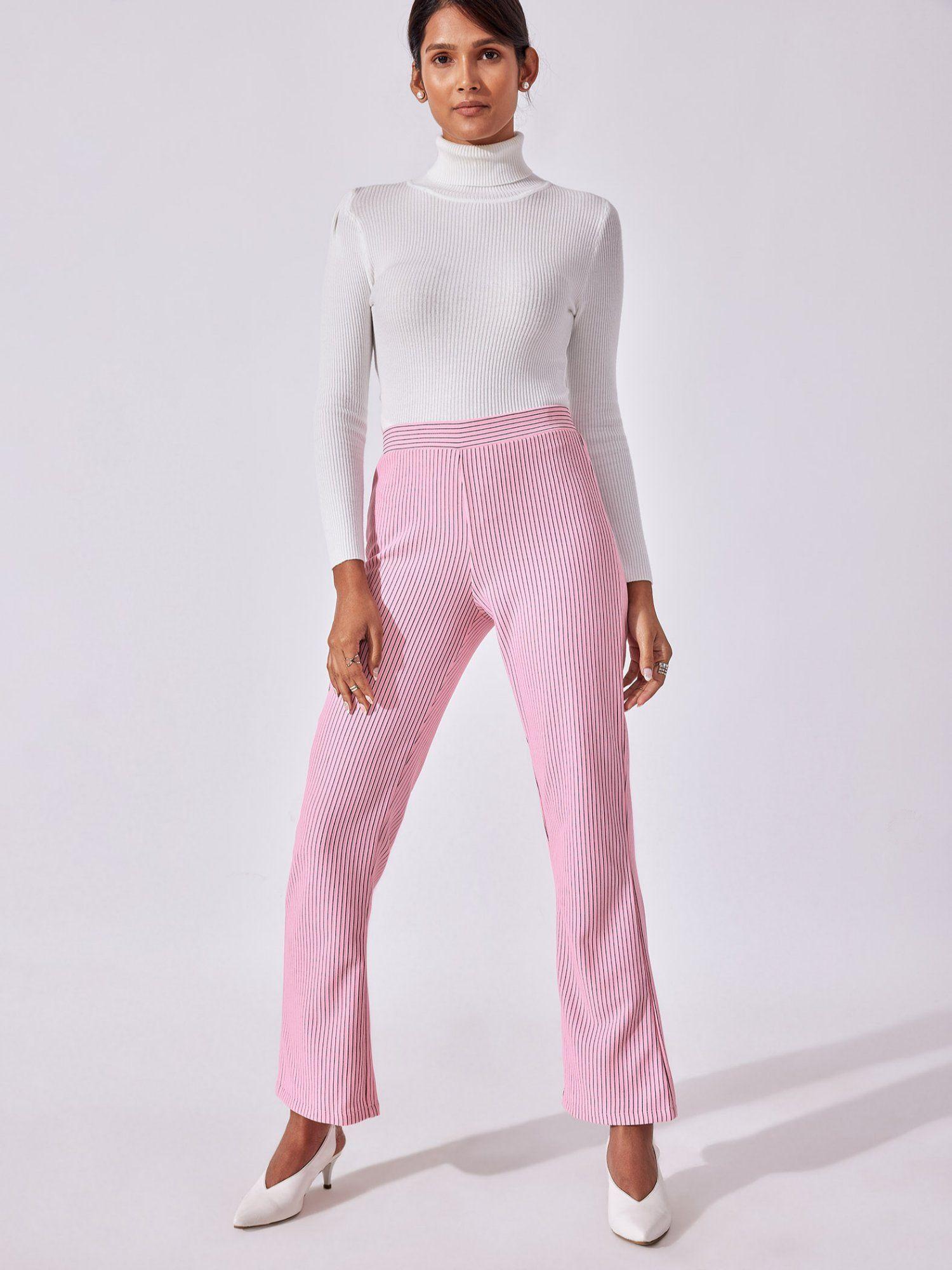 pink bubblegum straight fit pants