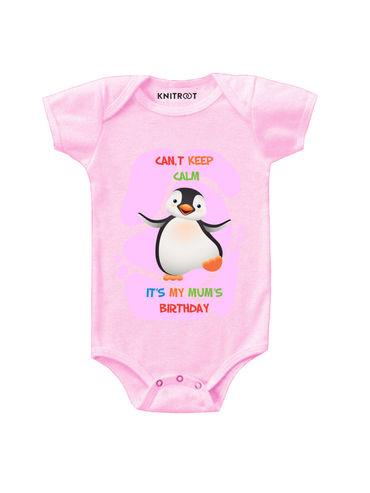 pink can't keep calm it's my mm birthday print onesie