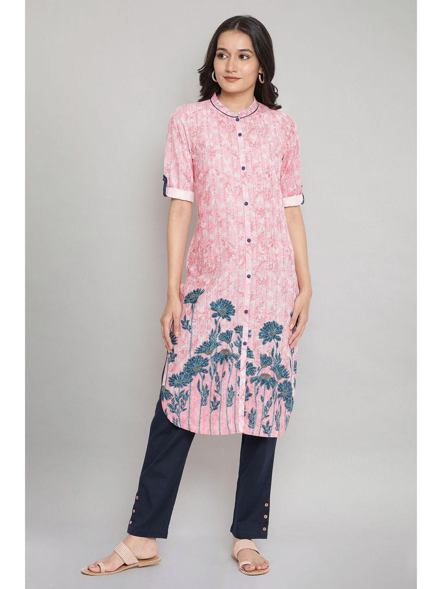 pink casual ethnic kurta