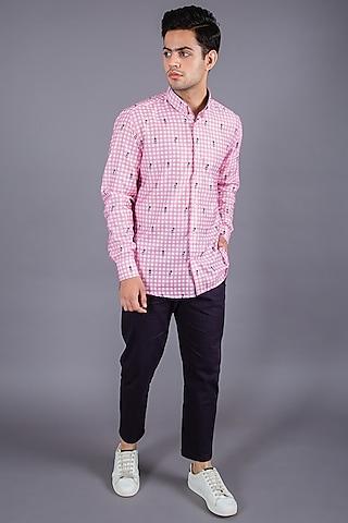 pink checkered shirt