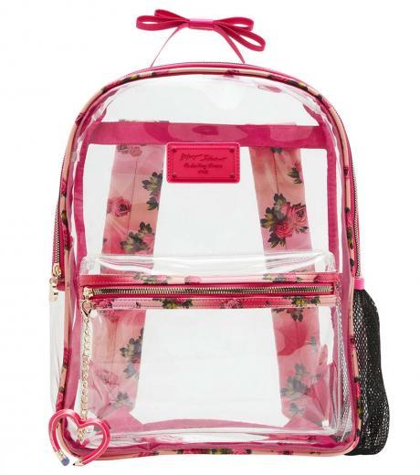pink clear large backpack