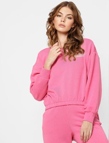 pink co-ord hooded sweatshirt