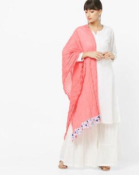 pink cotton dupatta