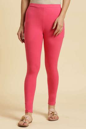 pink cotton jersey tights - pink