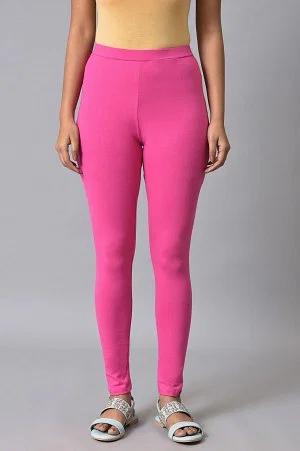pink cotton jersey tights