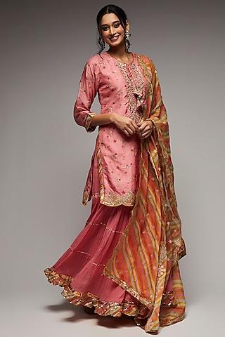 pink cotton sharara set