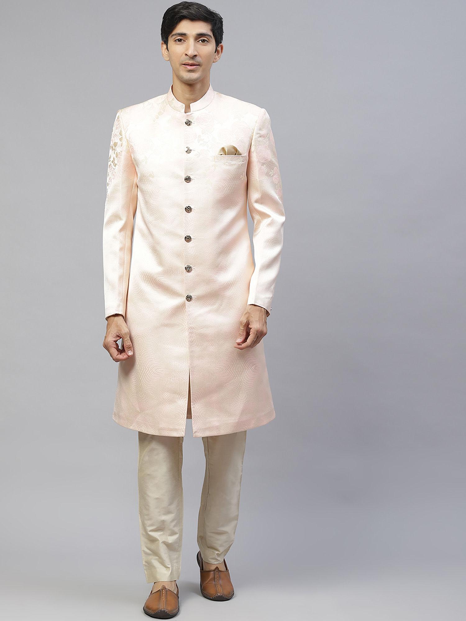 pink designer sherwani (set of 2)