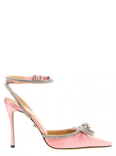 pink double bow pumps