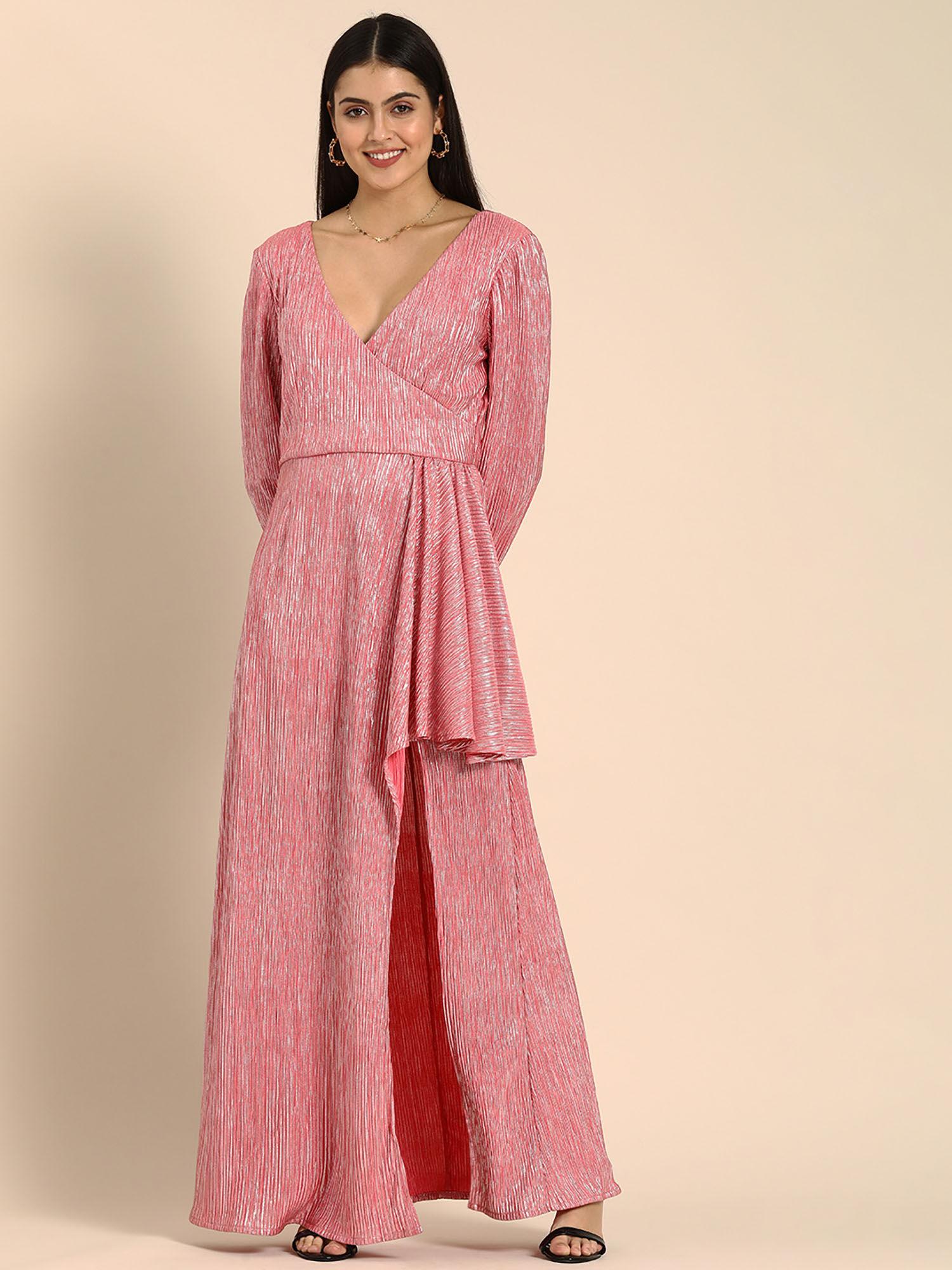 pink embellished maxi dress