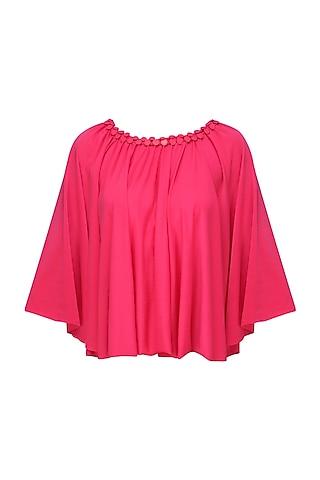 pink embellished poncho