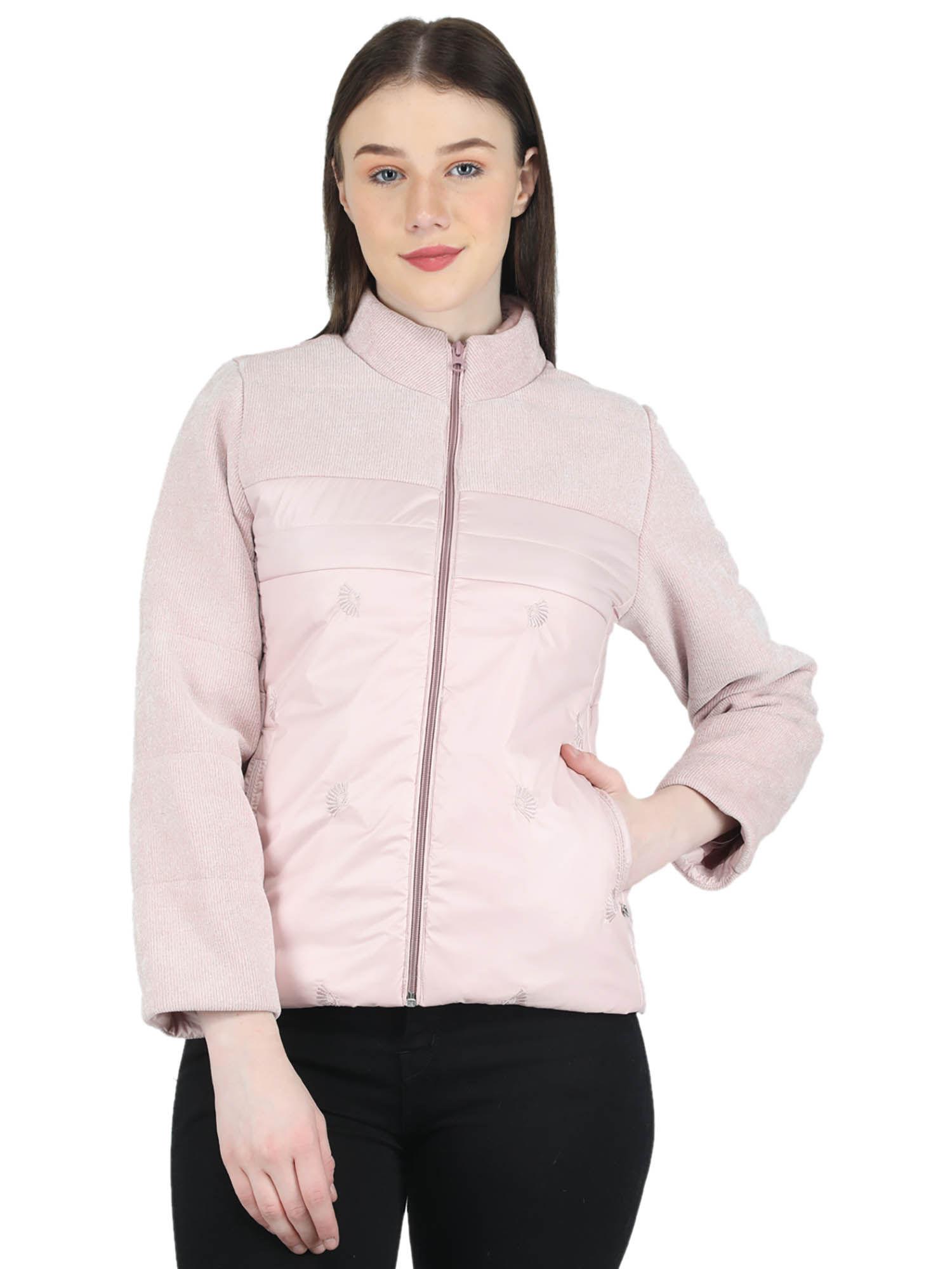 pink embroidered jackets and coats