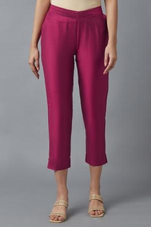 pink festive trousers