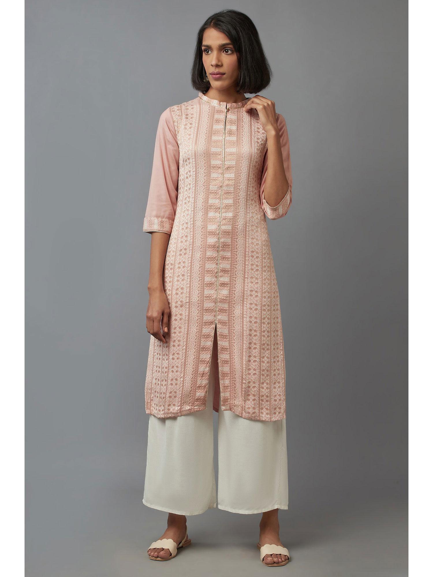 pink floral kurta