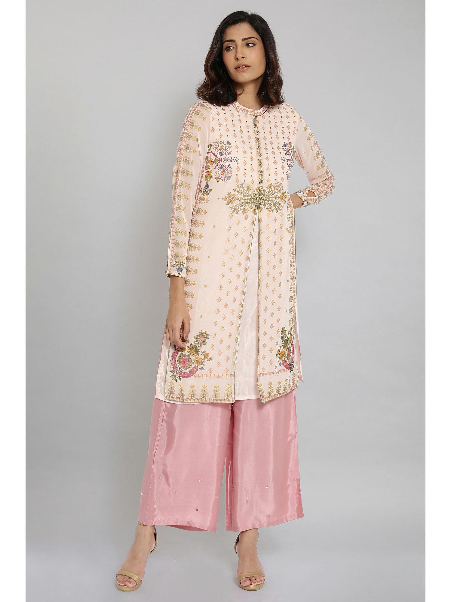 pink floral kurta