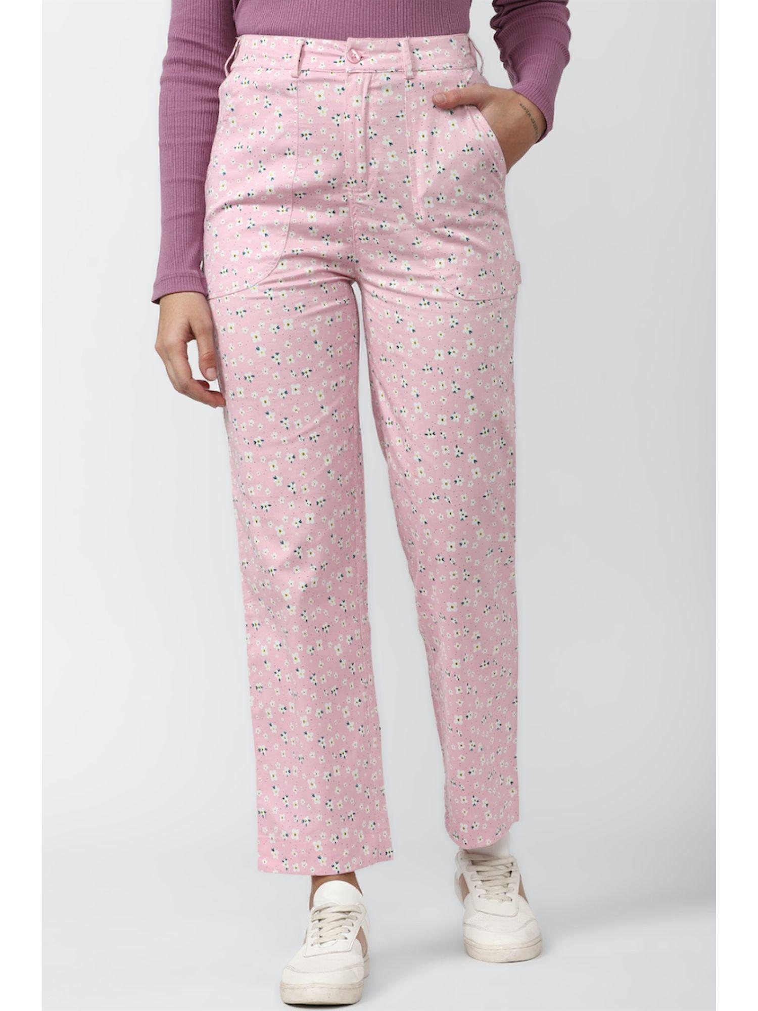 pink floral pants