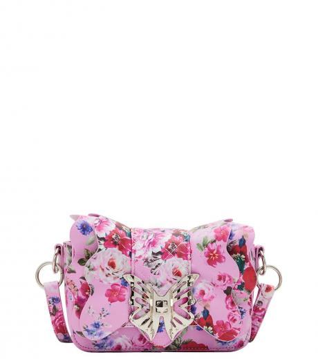 pink floral small crossbody bag